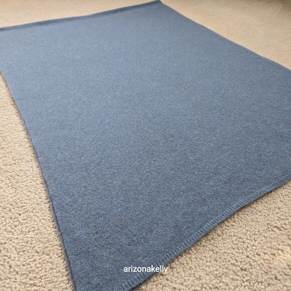 NWOT Margaret O'Leary Cashmere Scarf Greyish Blue - Picture 6 of 13